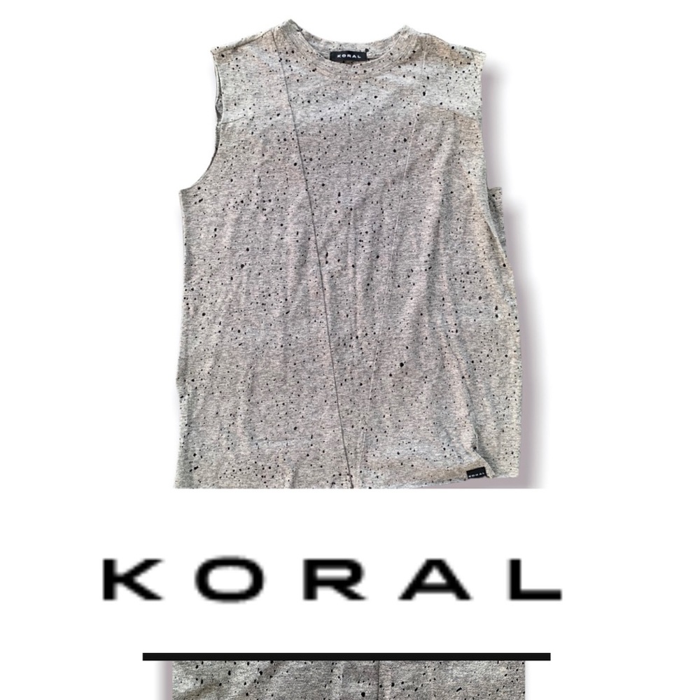 Blowout SALE 🎈🎉NEW KORAL Grey W Black Detail Activewear Top size small